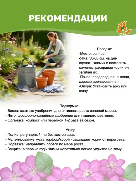Клематис Бьюти оф Ворчестер (крупноцветковый) саженцы 