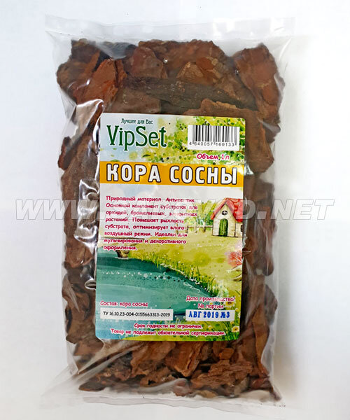 Кора Сосны 1л (фракция 1-7 см) саженцы 
